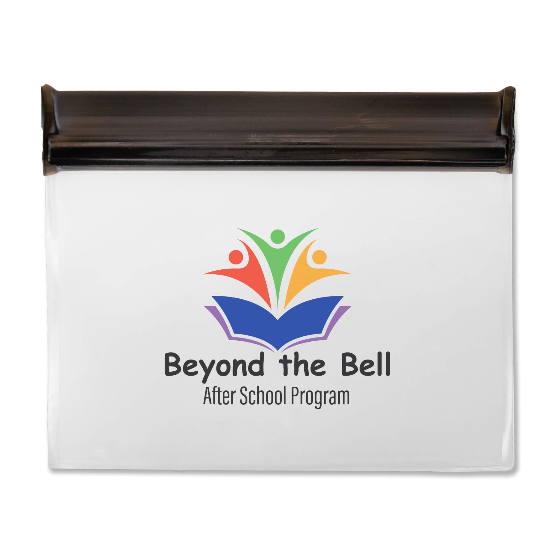 Clear with Black Zip Lock Imprinted